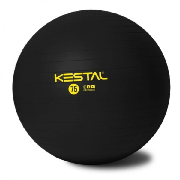 BOLA DE PILATES KESTAL PRETO 75CM